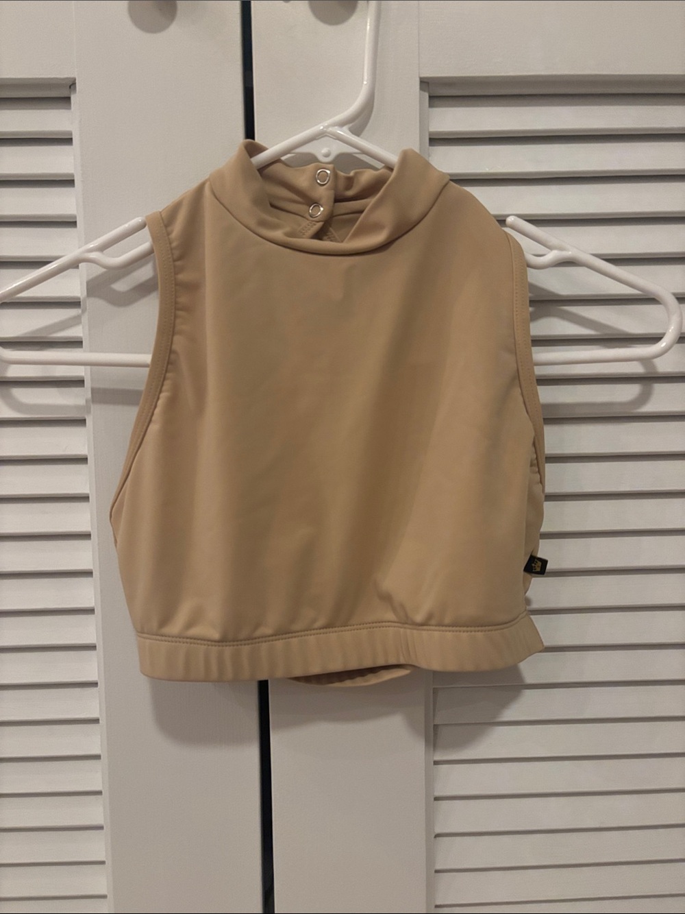Mariia Nude Sleeveless Crop Top